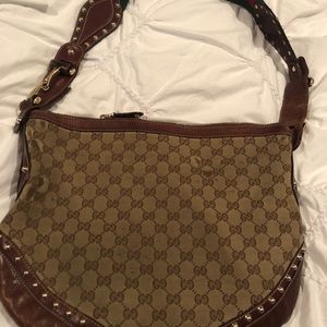 Gucci shoulder bag w/ horse bit hardware